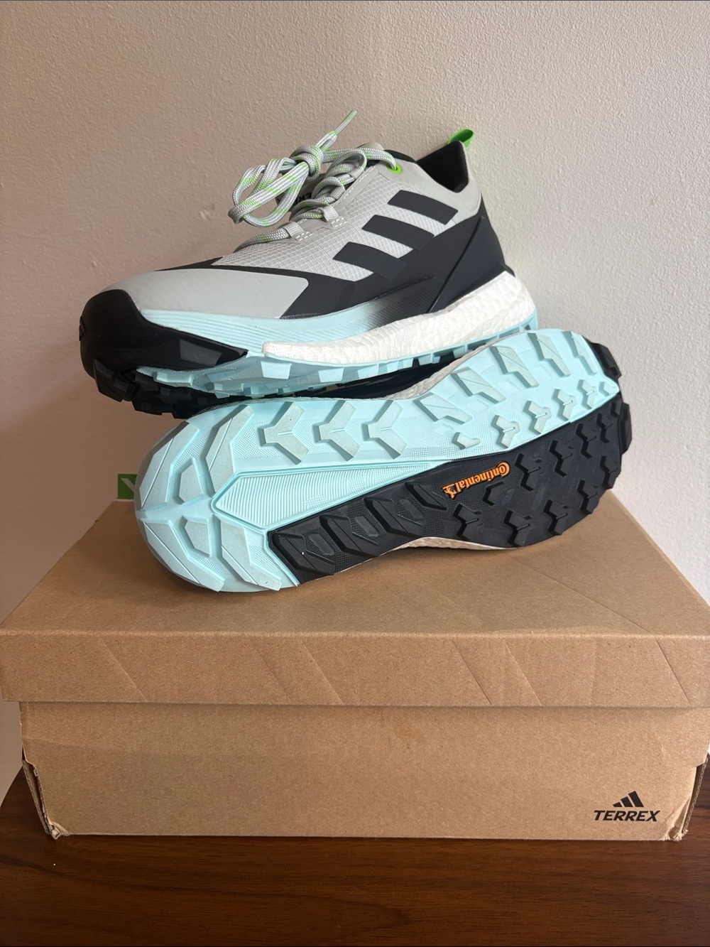 Terrex Women’s Trail Sneakers in Light Gray & Mint Free Hiker 2 Low GT